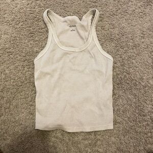 Wild Fable Cream Ribbed Tank